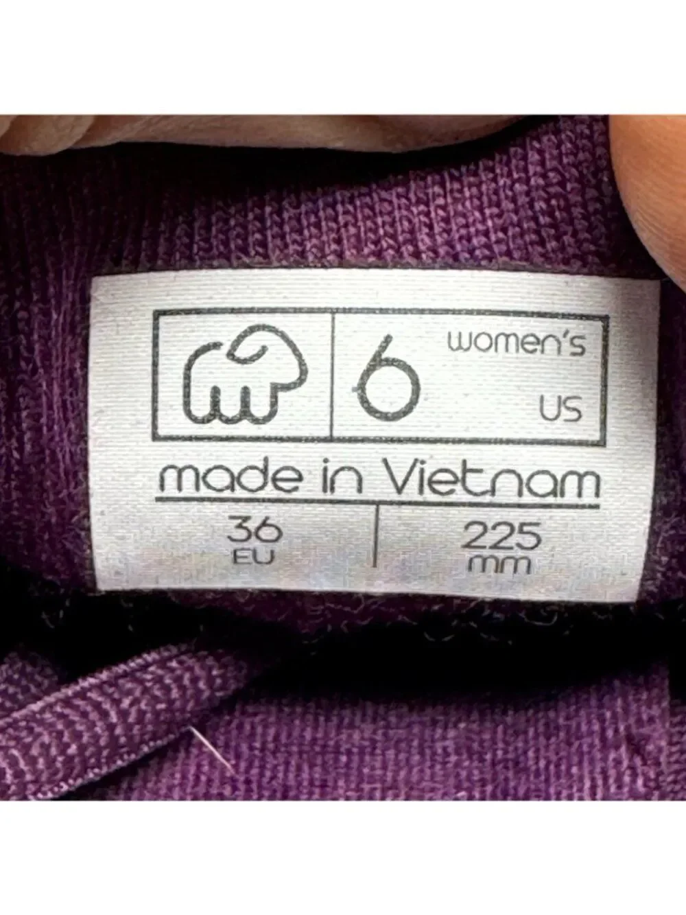 Merinos Women Sneakers Purple Merino Wool Lace Up Comfort Walking Shoes Size 6